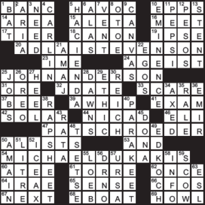 Solution to Crossword Puzzle - Harvard Law School | Harvard Law School