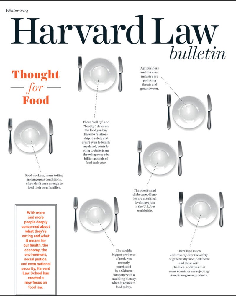 Bulletin cover featuring plates and silverware