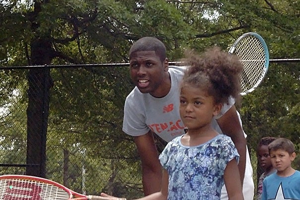 Little girl and Aldel Brown