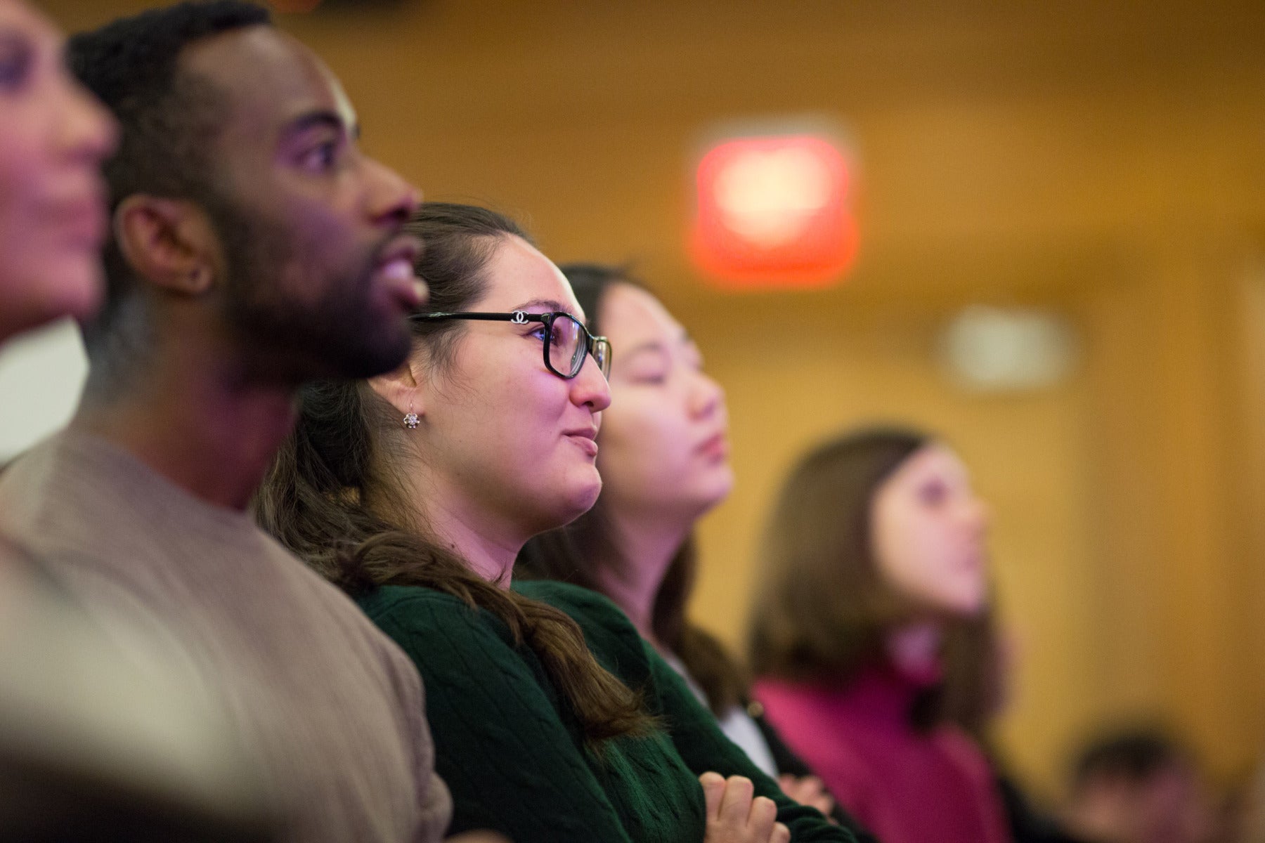 Students listening to a lecture