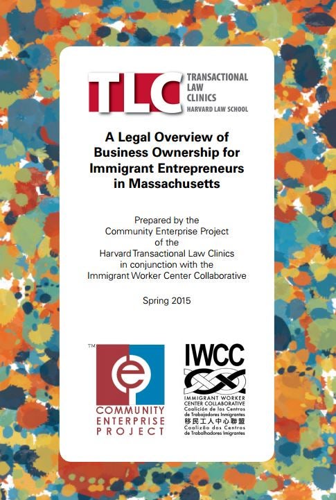 A poster highlighting offerings from the Transactional Law Clinic