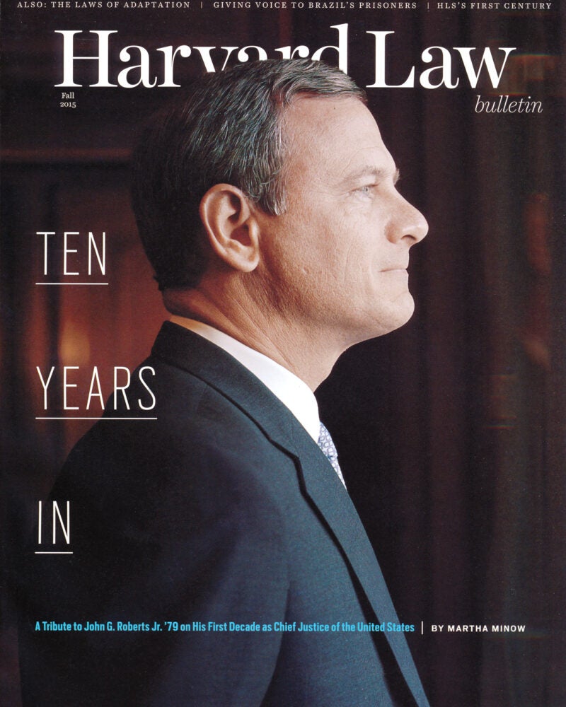 Bulletin cover featuring Justice John Roberts