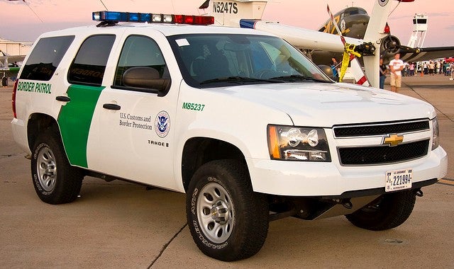 A U.S. Customs and Border Protection Border Patrol truck