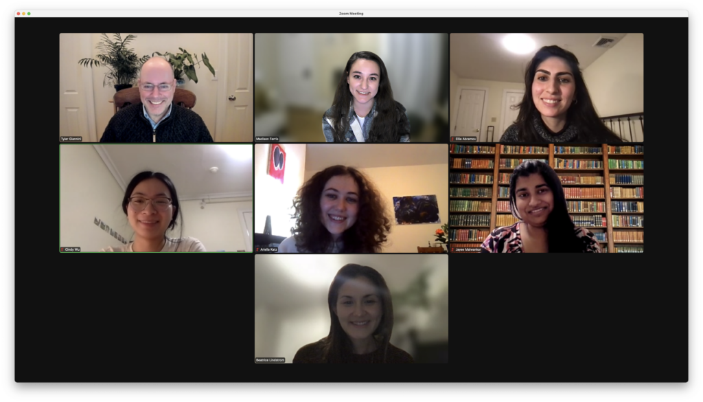 Team of clinical students and instructors meet on Zoom