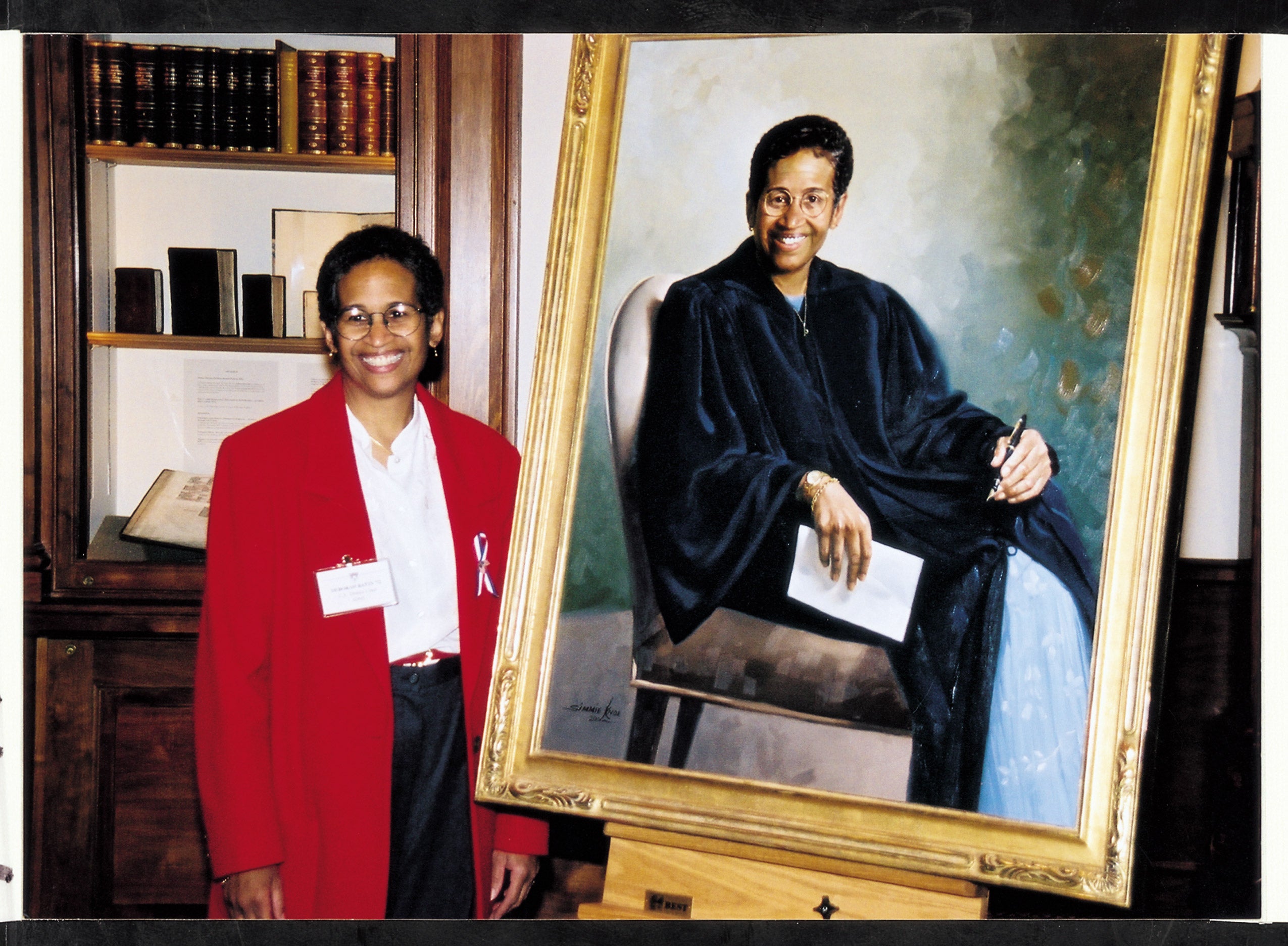Judge Deborah Batts with portrait