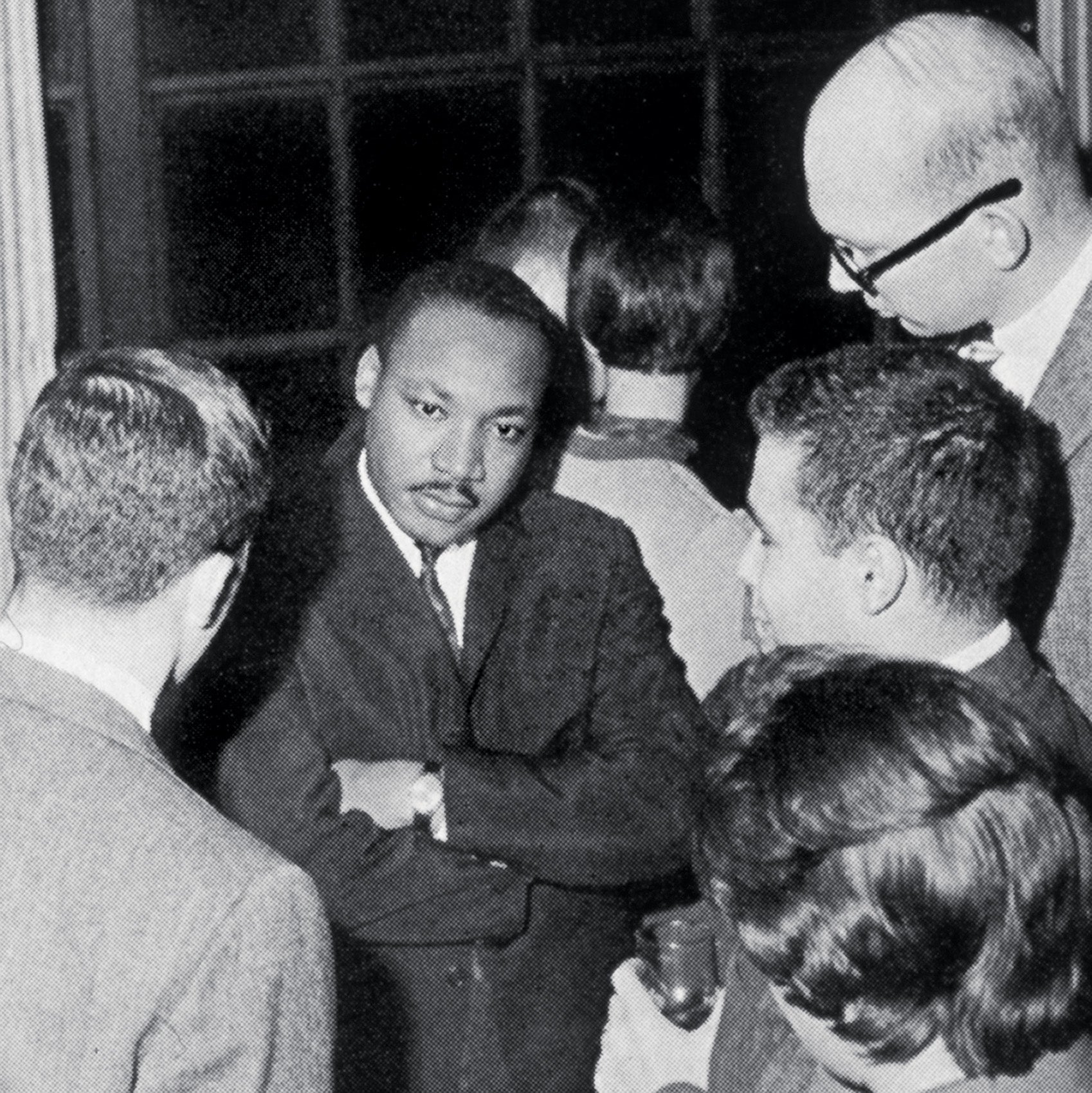 Martin Luther King following an HLS Forum event (HLS Forum)