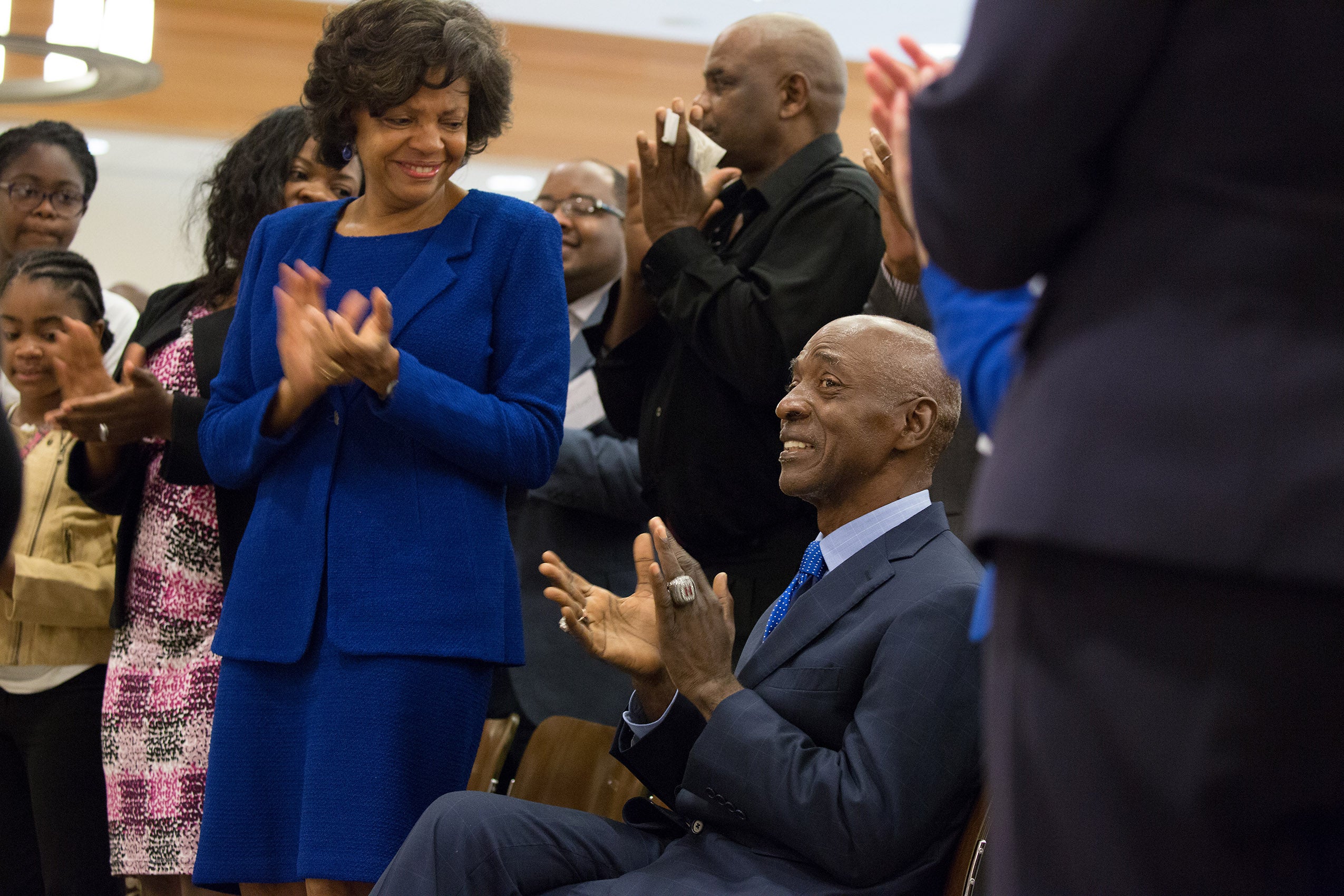 Charles Ogletree and family in audience