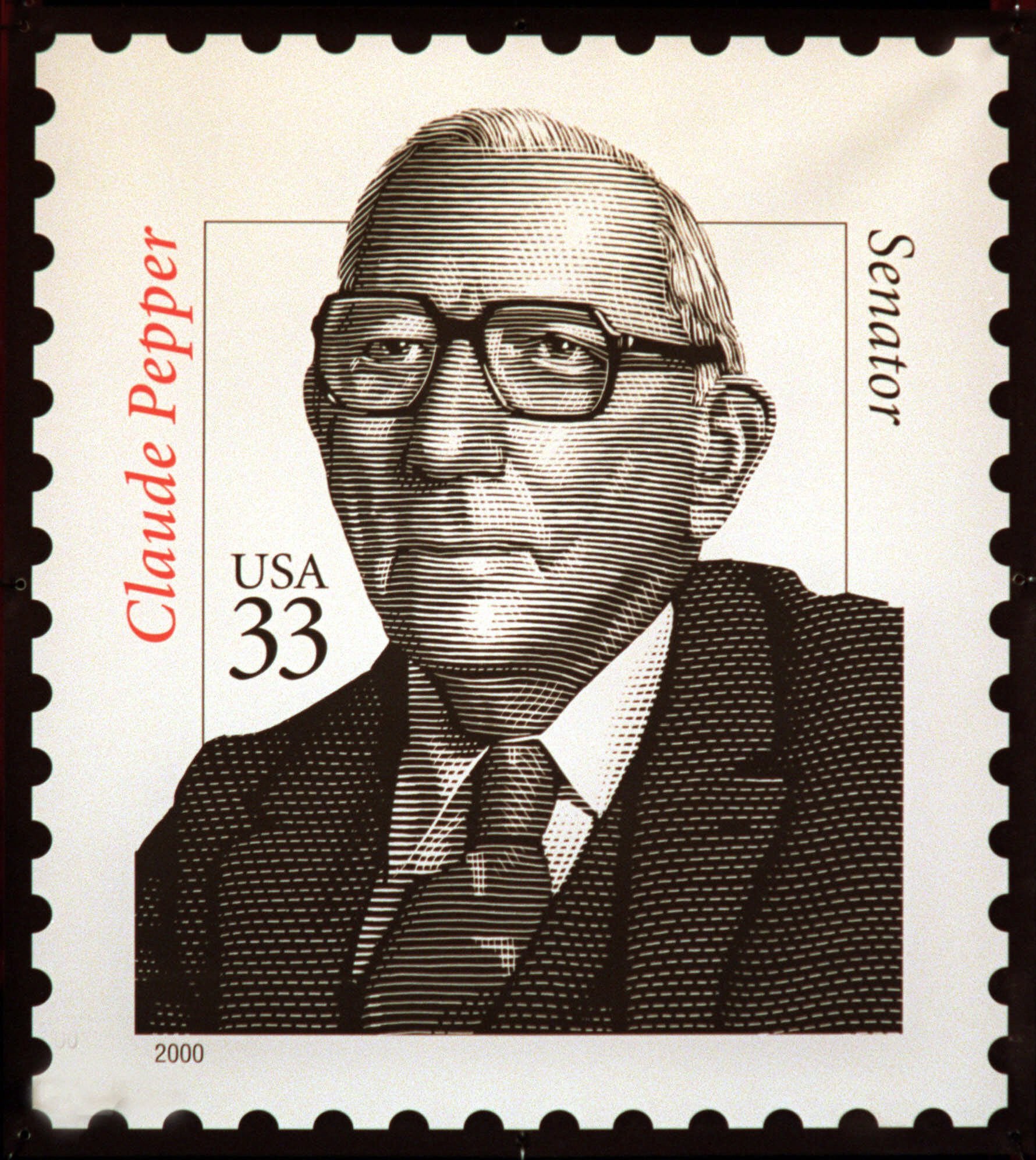 Claude Pepper on 33 cent stamp