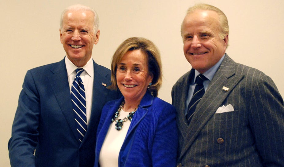 Valerie Biden Owens, with Vice President Joe Biden and brother Jim Biden.