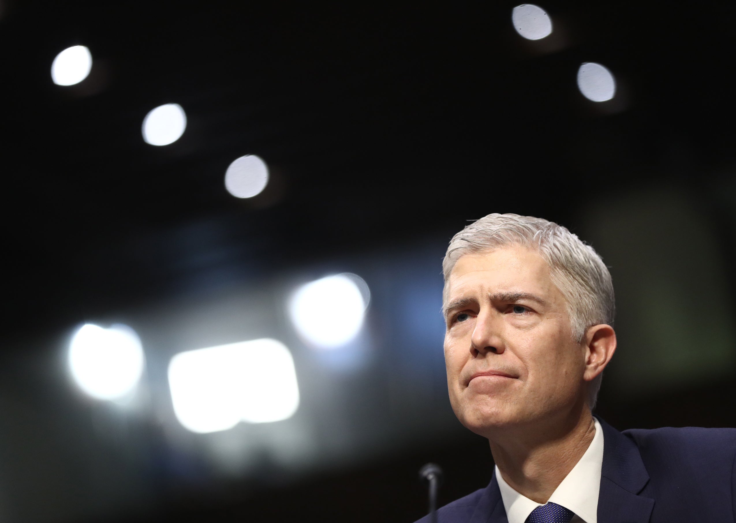 Neil Gorsuch portrait at confirmation hearings