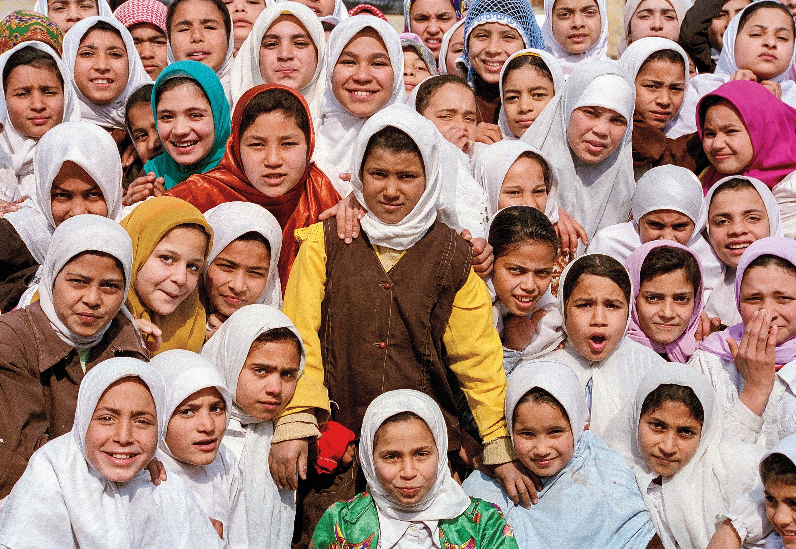 Crowd of international children