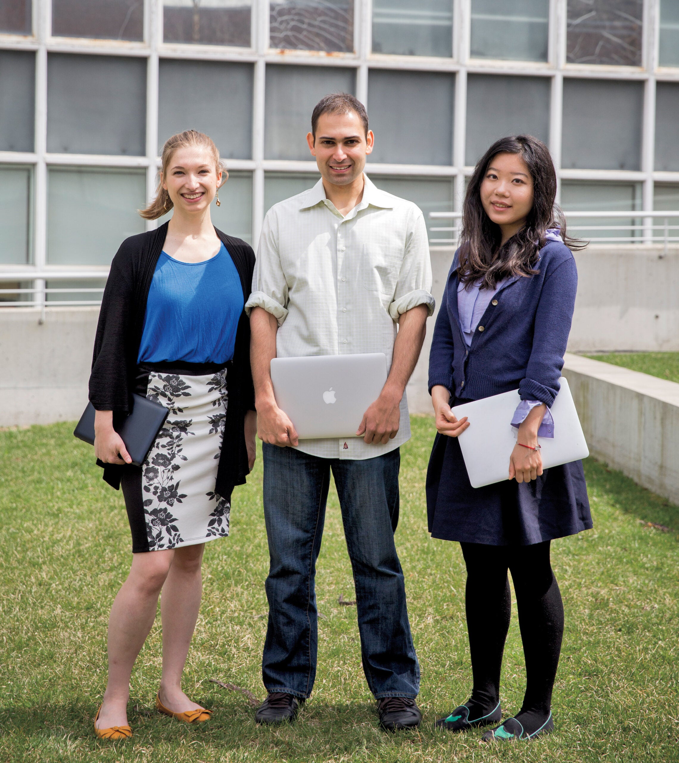 Elise Young ’14, David Gobaud ’15 and Lindsay Lin ’15: the law student members of Big Data