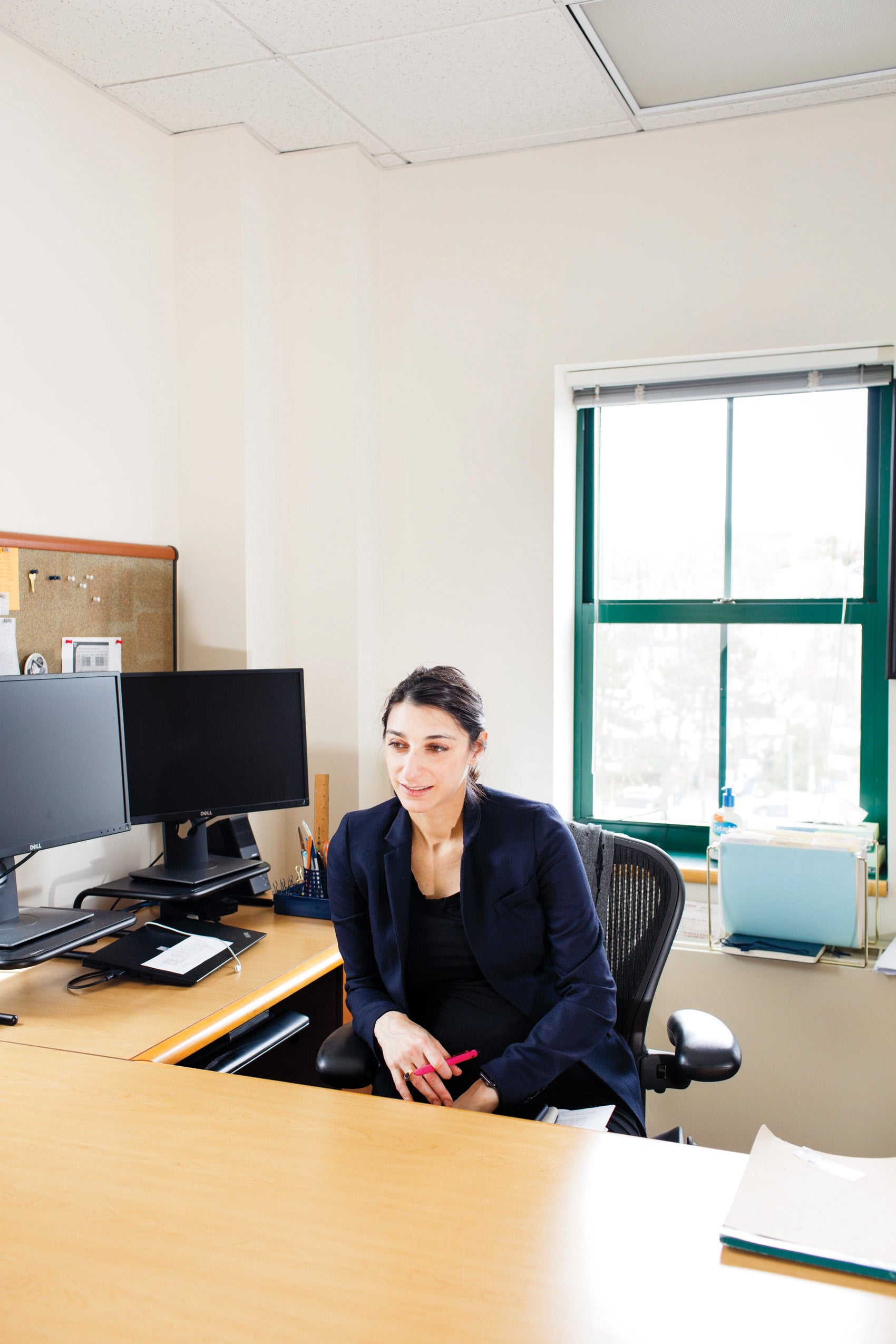 Toby Merrill in her office