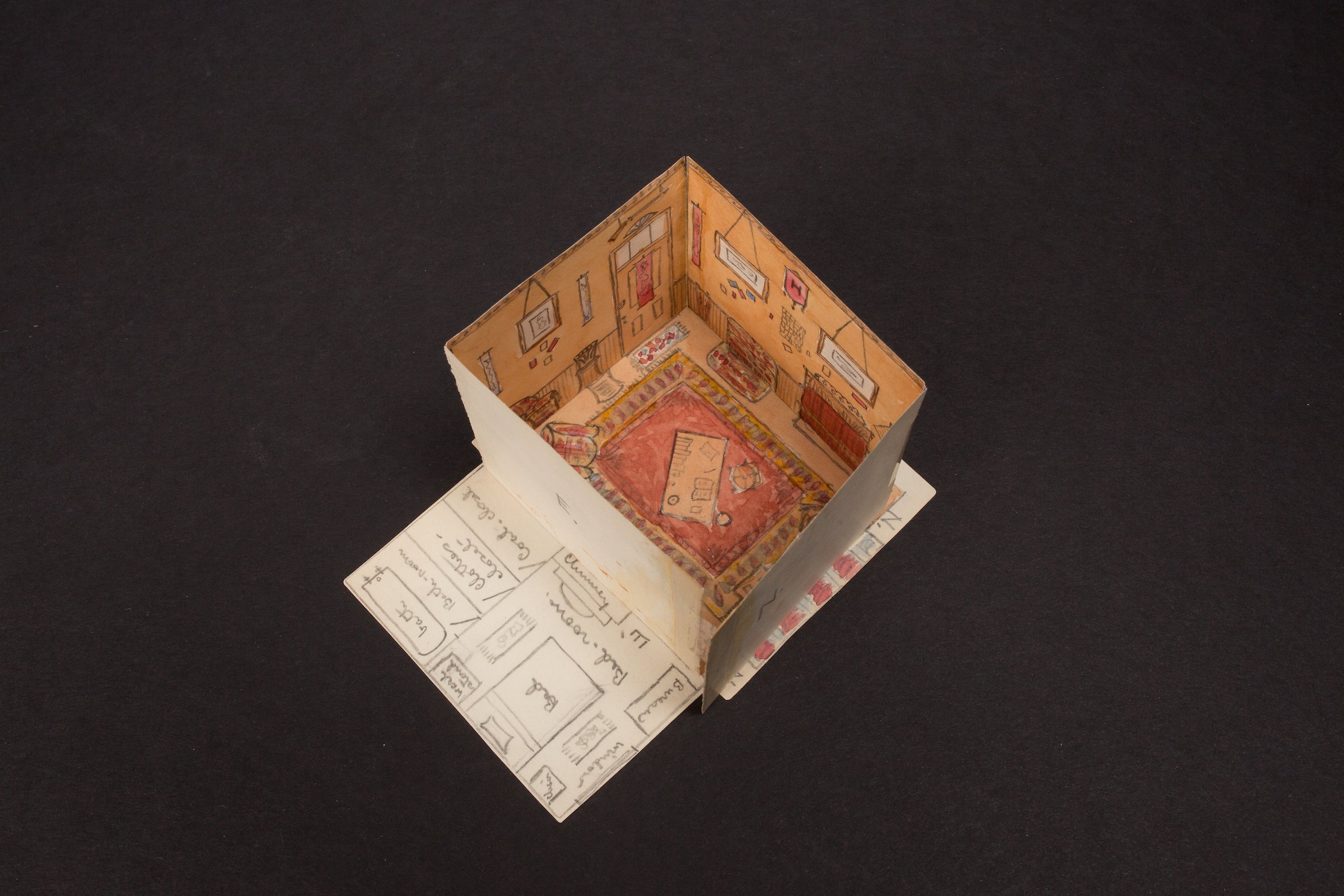 Photo of a model of a Dorm Room by Philip Welton Stanford