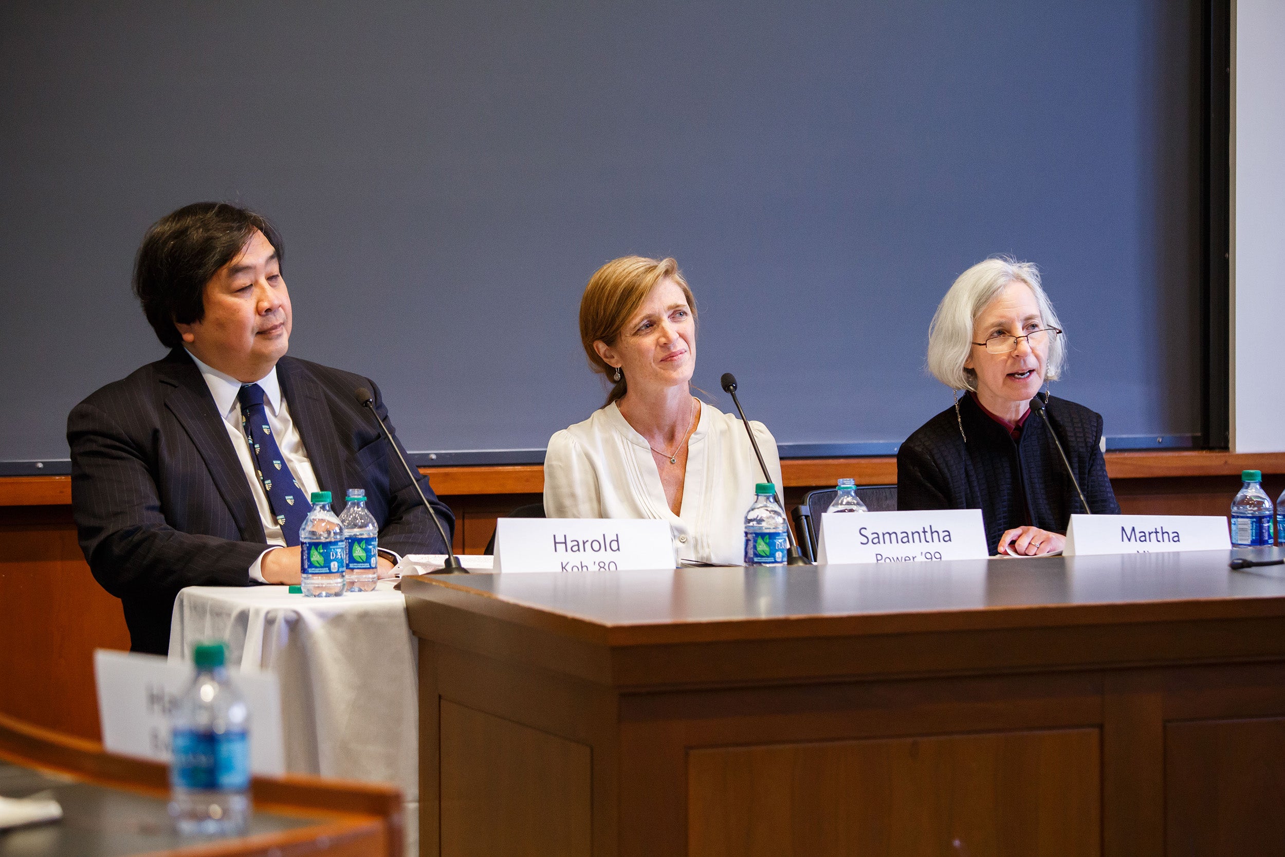 Professors and government officials: Samantha Power and Harold Koh