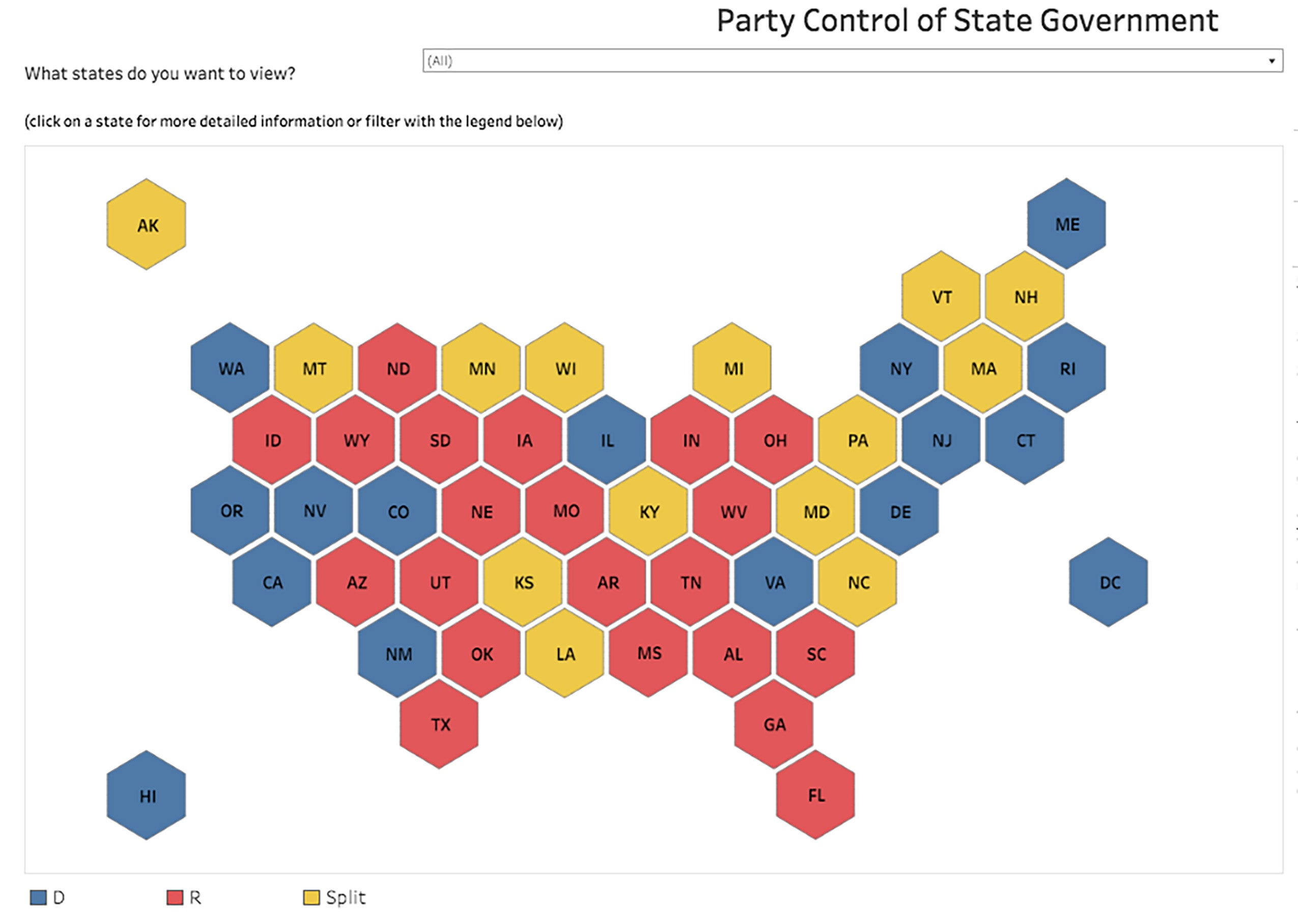Map-Party Control of State Government