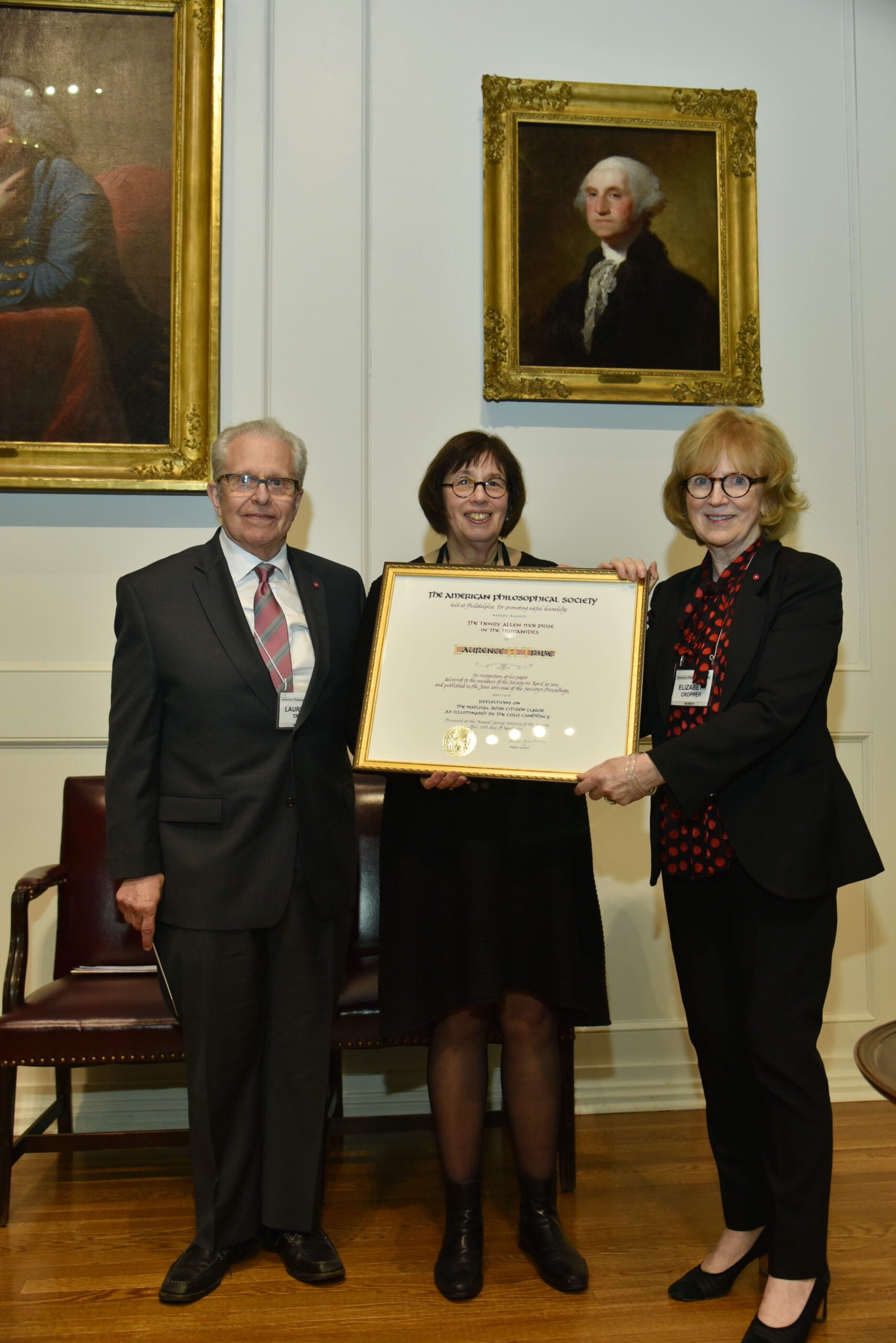 Laurence Tribe receives the 2018 Henry Allen Moe Prize