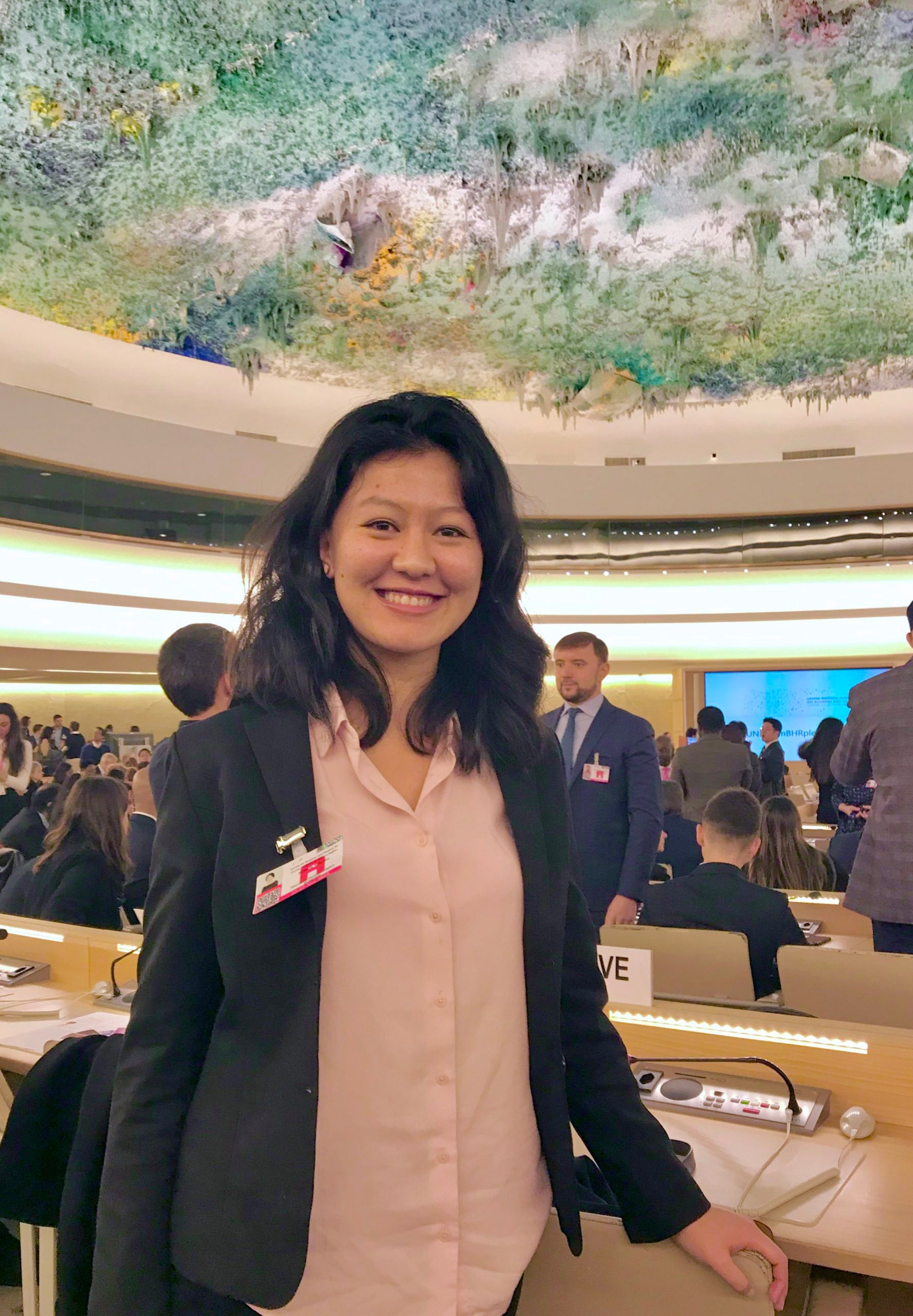 Sabrina Singh at the UN headquarters in Geneva