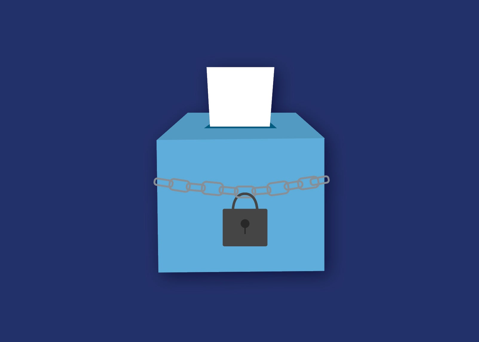 voting box with a lock