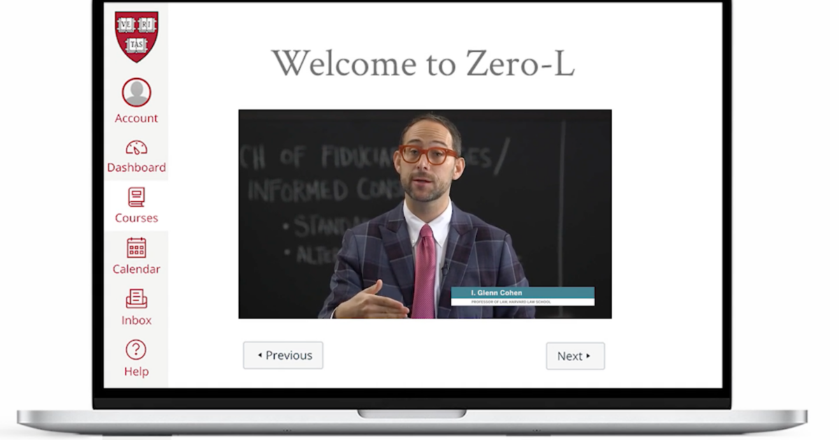 Harvard makes online course for students available to all law