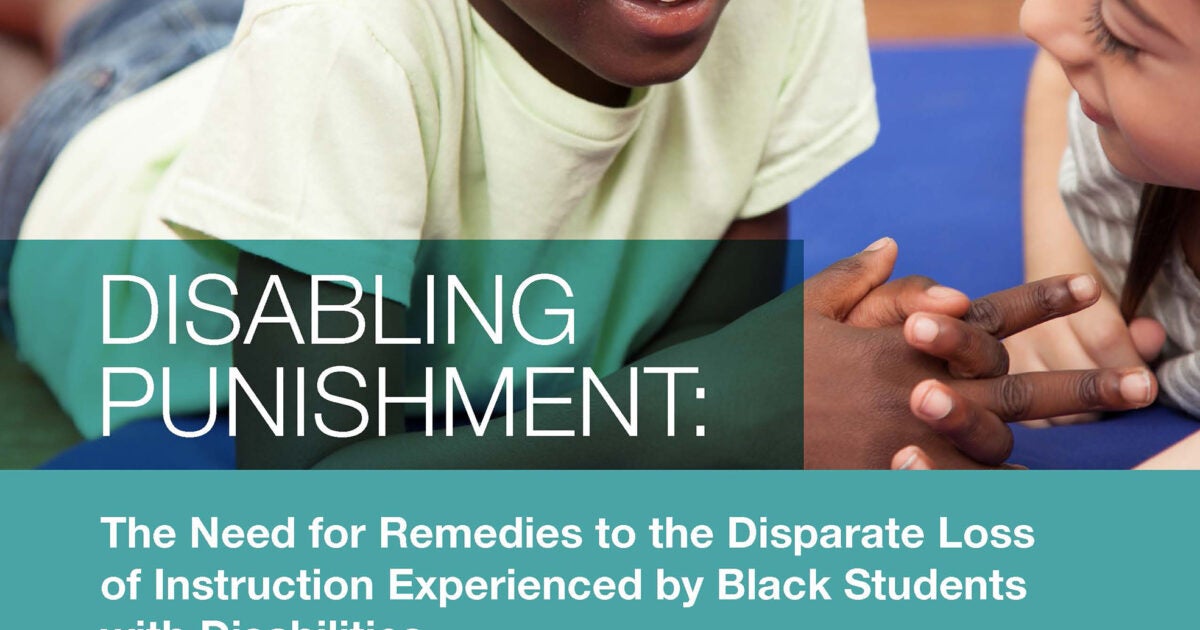 Report finds wide disparities in punishment of students with disabilities by race