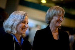 Drew Faust and Dean Martha Minow