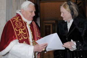 HLS Professor Mary Ann Glendon and Pope Benedict XVI