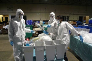 HLS students participate in a waste audit