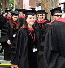 HLS grads marching to Commencement