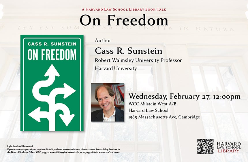 Library Book Talk - Cass Sunstein on Freedom