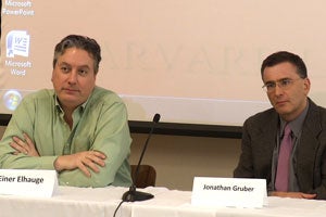 Professor Elhauge with MIT Professor Jonathan Gruber