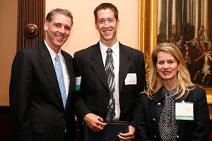 Todd Lantz '09 with Paul Cushing and Kristin Campbell