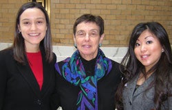 Marie Scott, Representative Alice Wolf and Jocelyn Chung