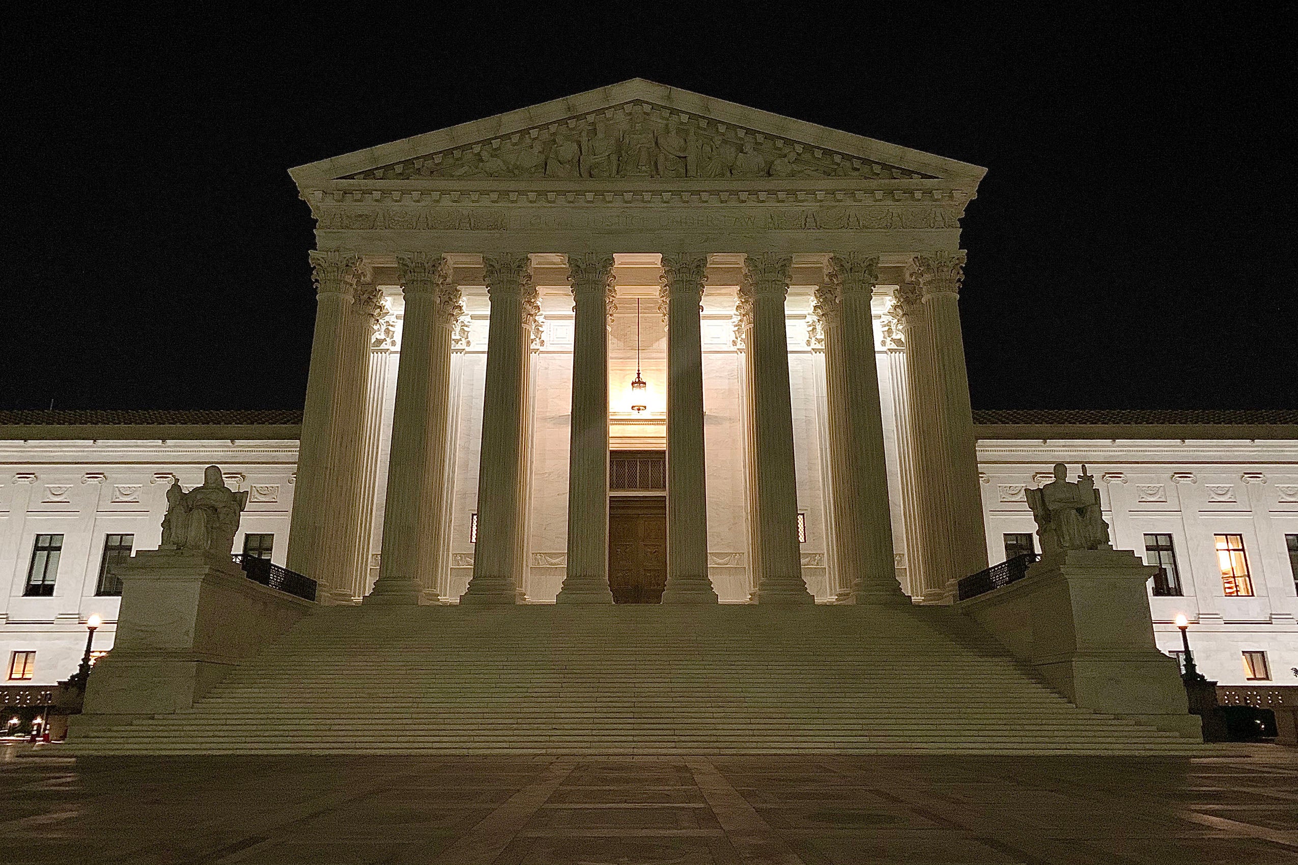 Supreme Court of the United States at night