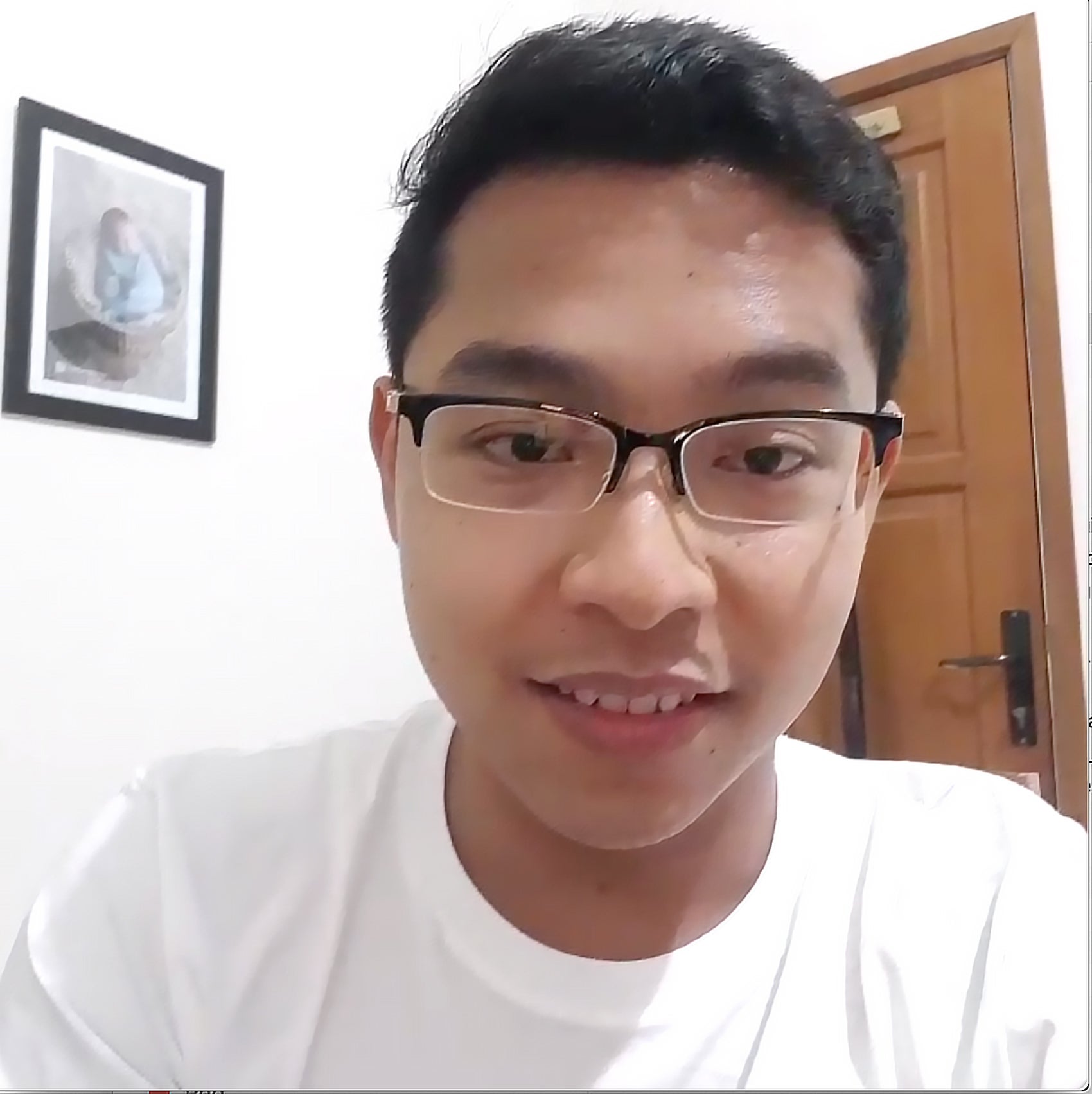 Rifky Wicaksono screen shot from his video to LL.M. classsmates