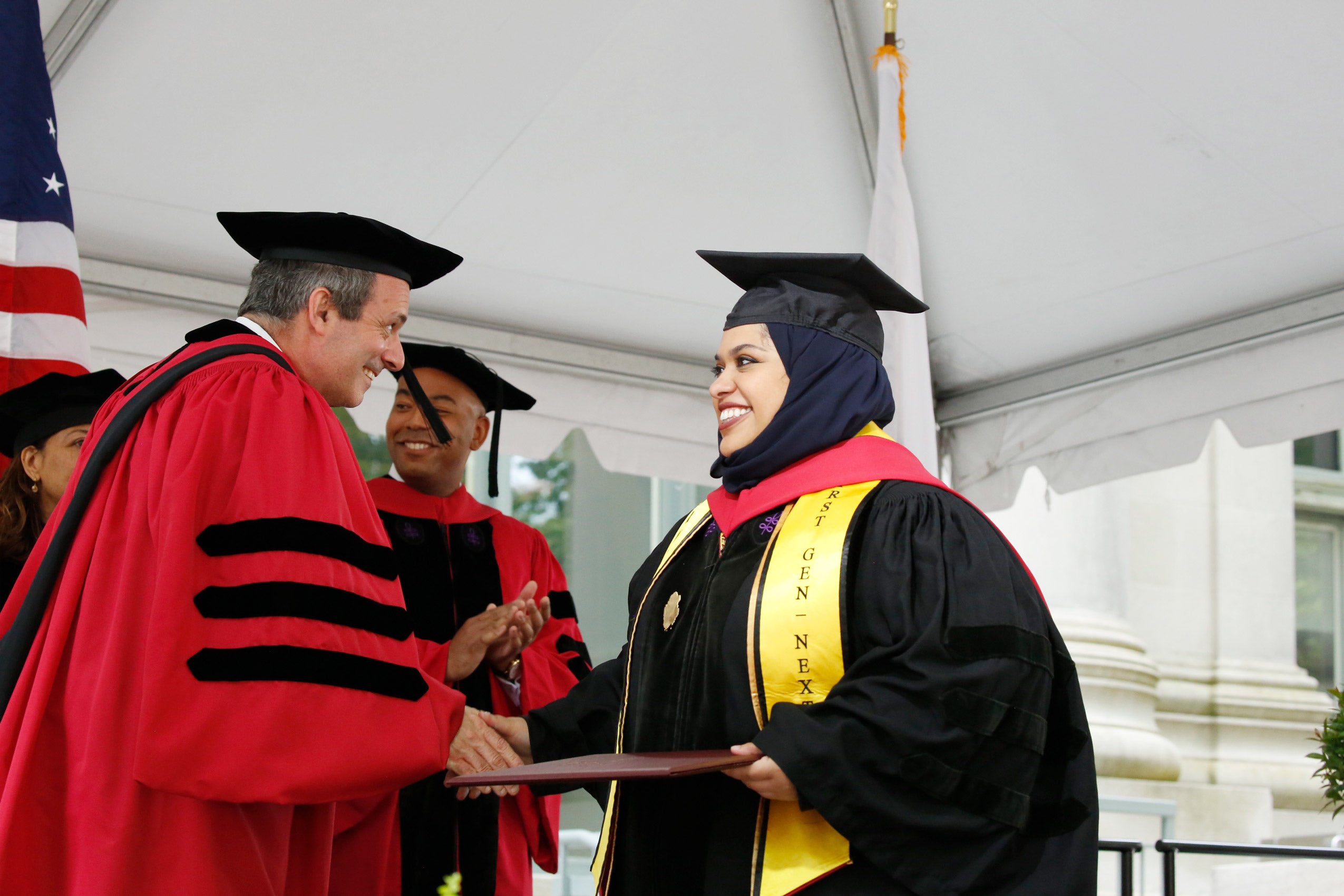 Students getting diploma