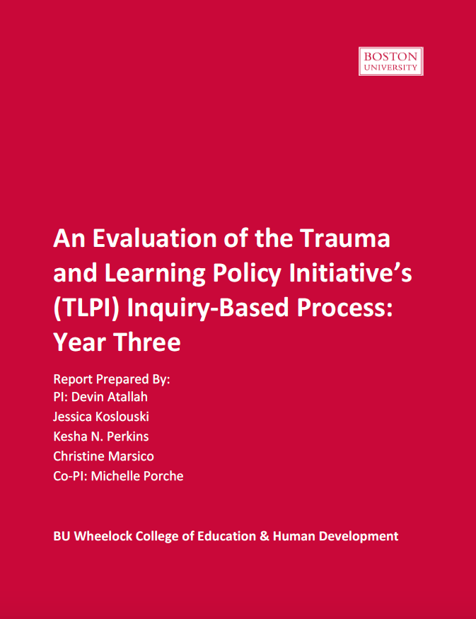 An Evaluation of the Trauma and Learning Policy Initiative's (TLPI) Inquart- based-process: Year Three report