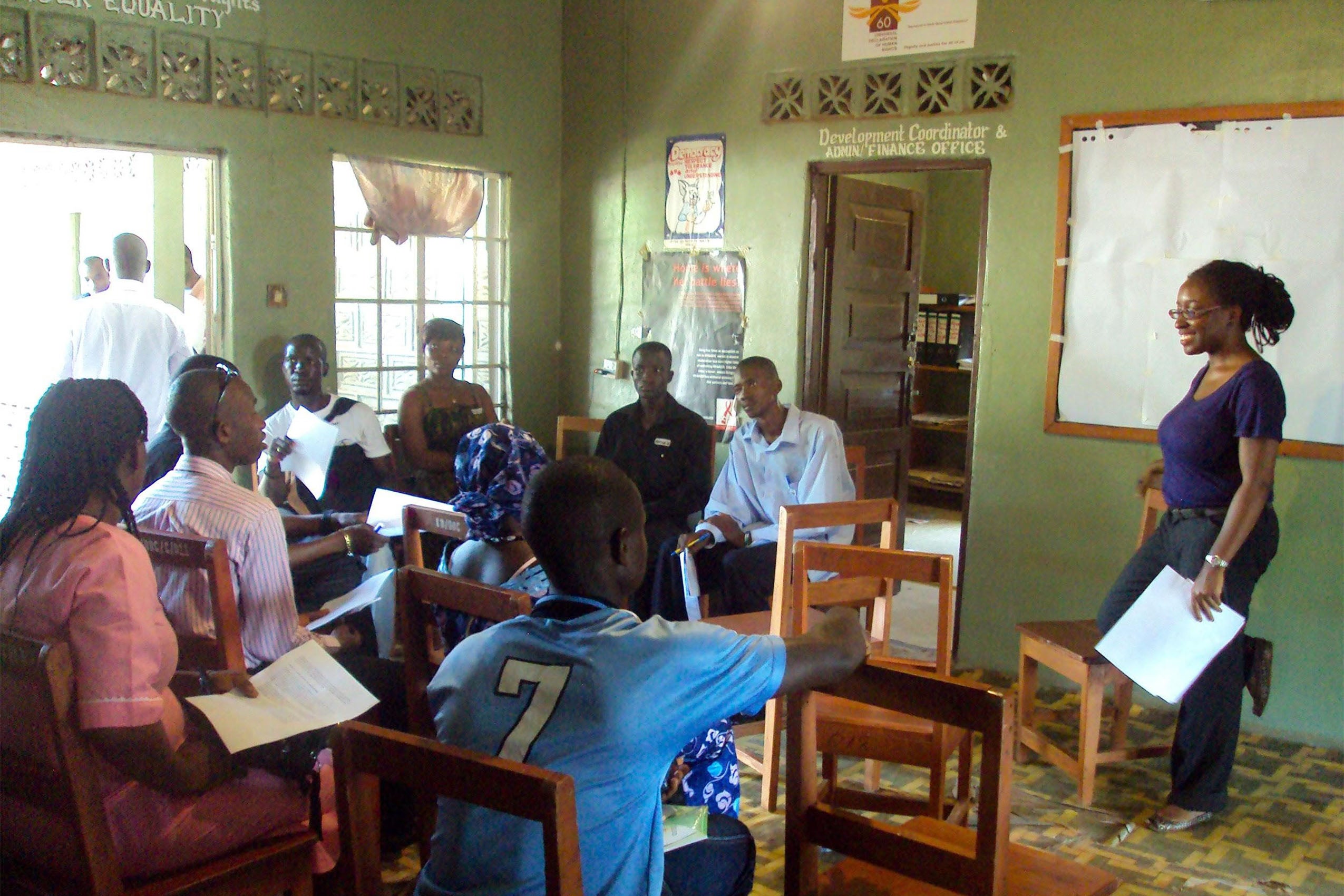Aminta Ossom as a Satter Fellow in West Africa