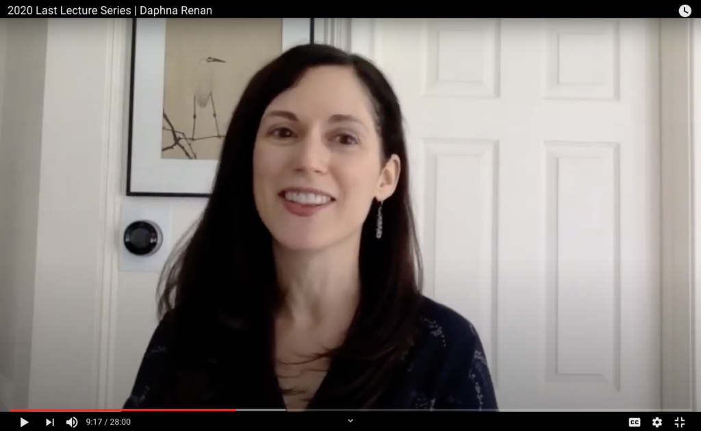 Screenshot of Daphna Renan's lecture