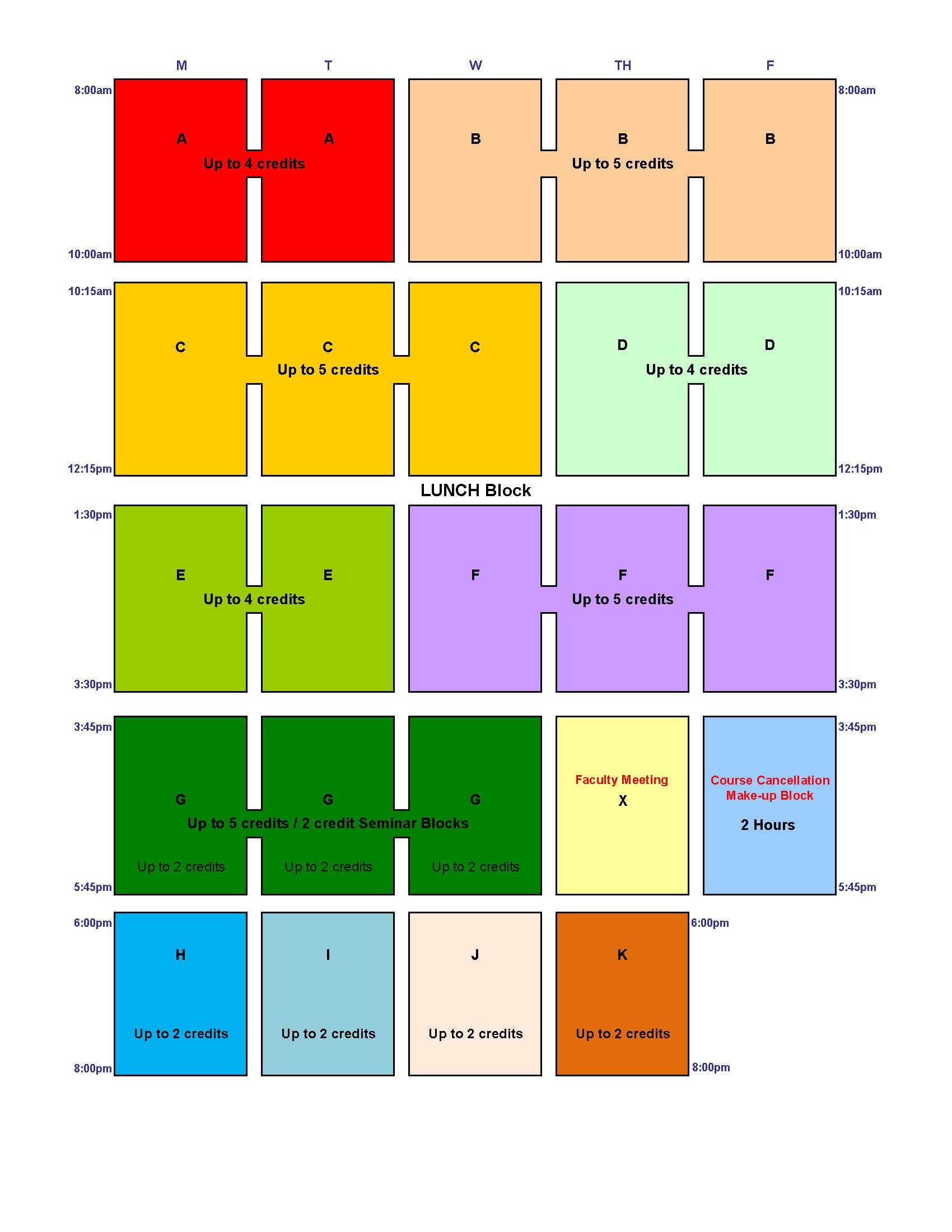 HLS Block Schedule Harvard Law School Harvard Law School