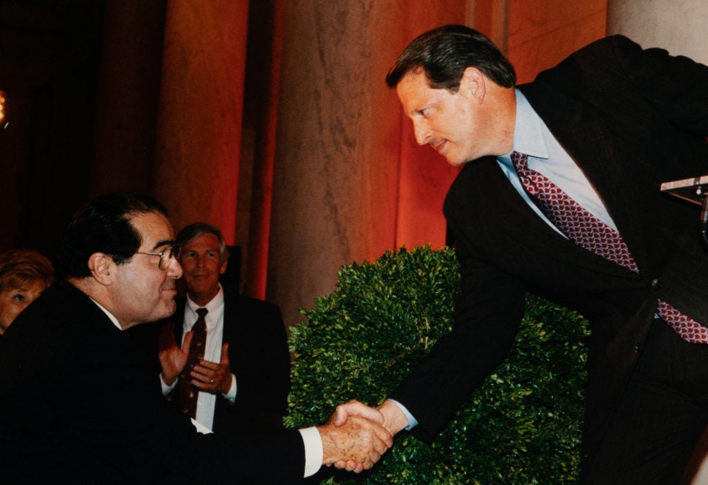 Antonin Scalia with Al Gore