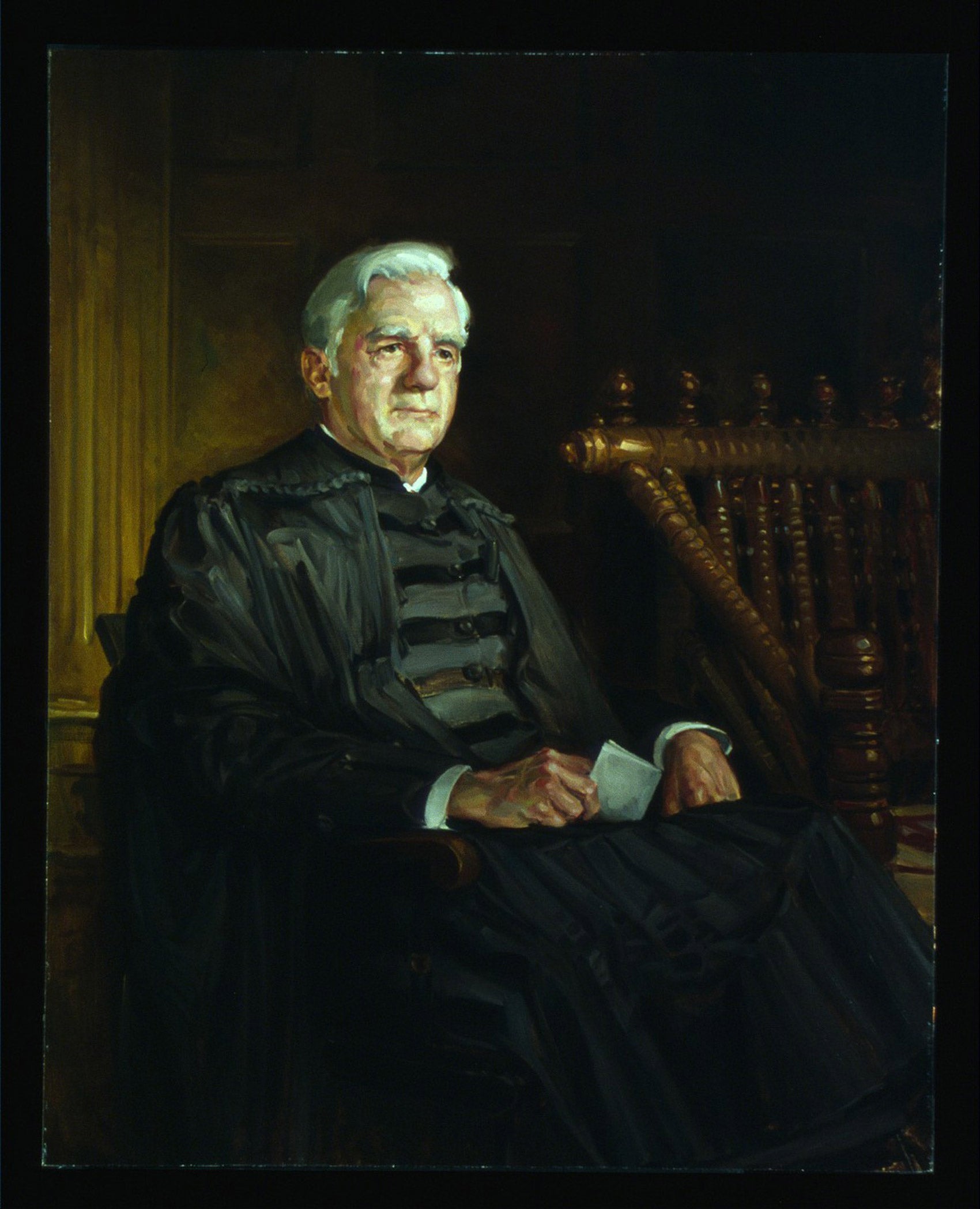 Derek Bok presidential portrait painting