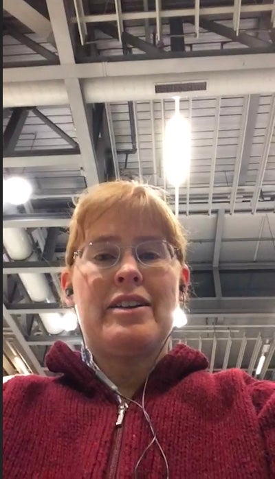 Bonnie Docherty in the Geneva Airport.