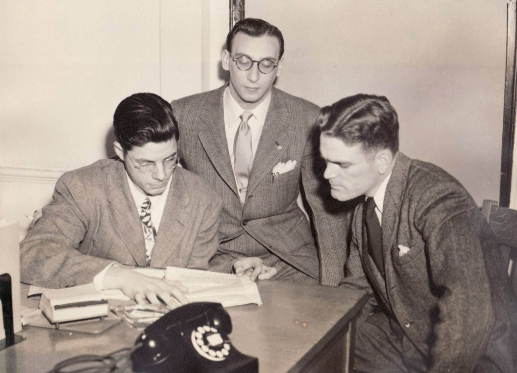 Rappaport with two other members of the Forum in 1946-47
