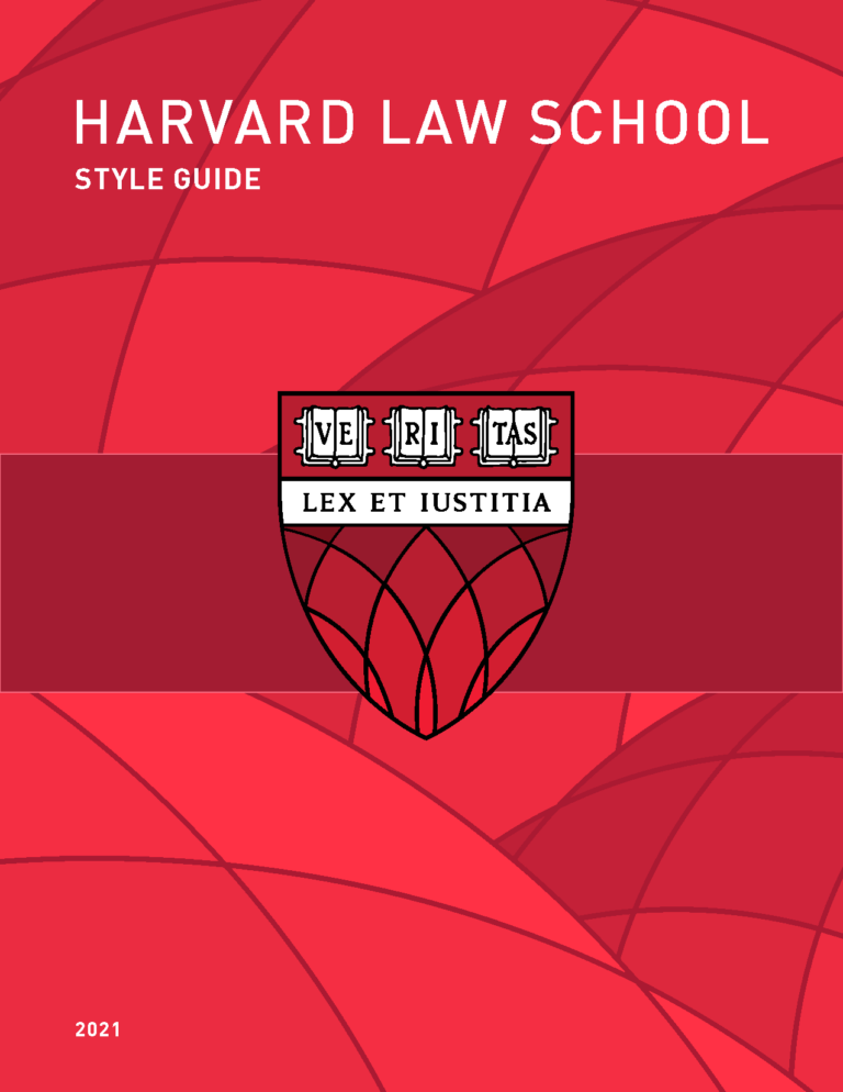 HLS Style Guides - Harvard Law School | Harvard Law School