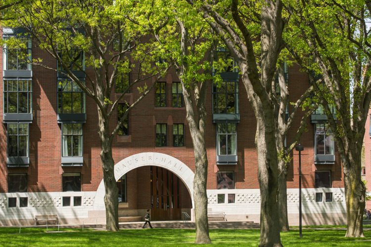 Picture of the front exterior of hauser hall building
