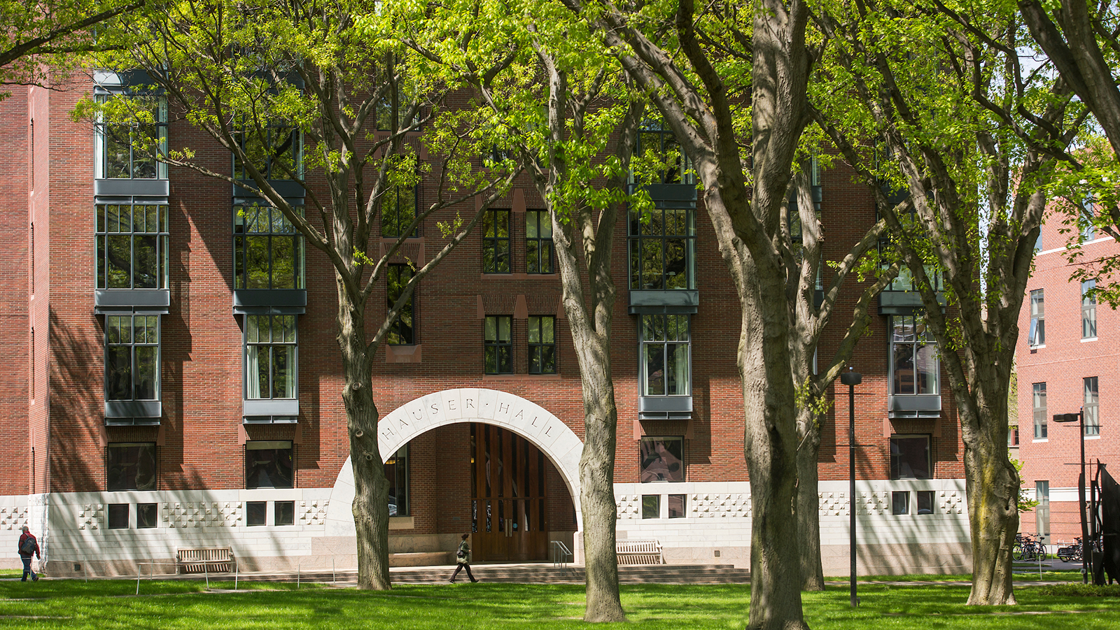 Picture of the front exterior of hauser hall building