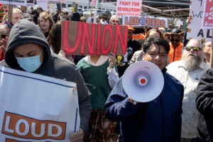Amazon labor union protesters