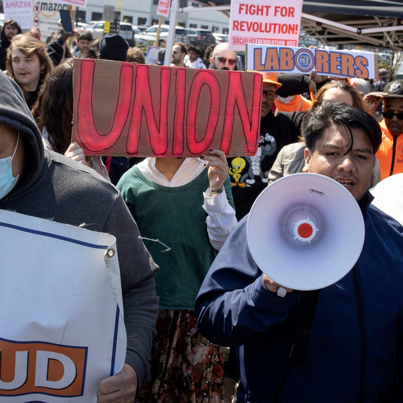 Amazon labor union protesters