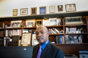 Charles Ogletree in his Office
